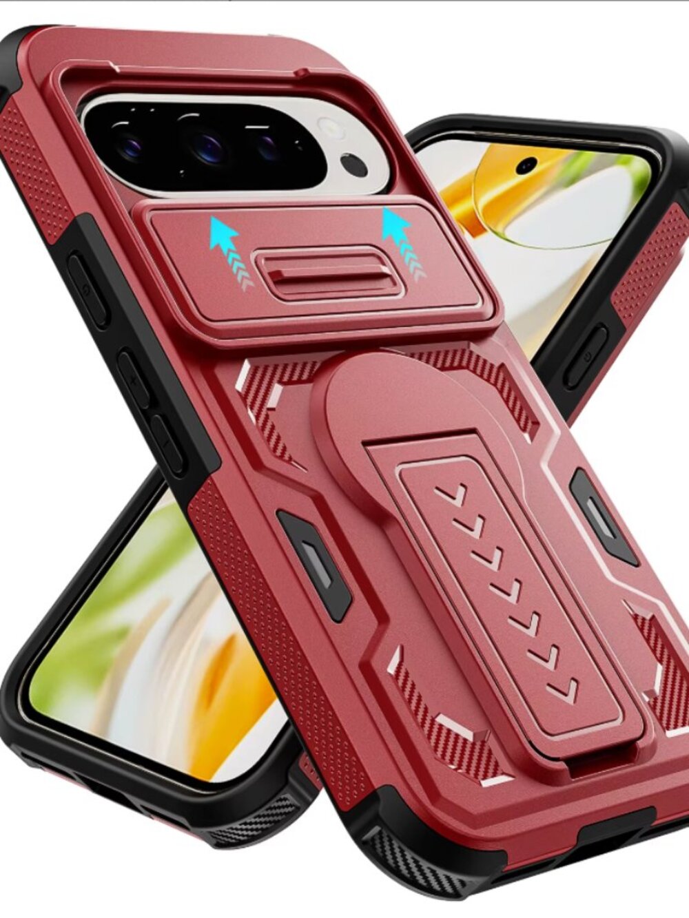 Heavy Duty Case for Google Pixel 10 Pro/10/9 Pro/9, Shockproof with Kickstand